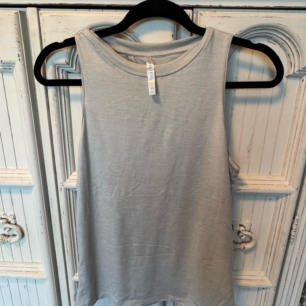 Fabletics Light Gray Tank Top
